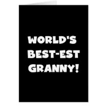 World's Best-est Granny White Text Tshirts Gifts Cards