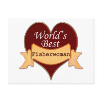 World's Best Fisher Woman Post Card