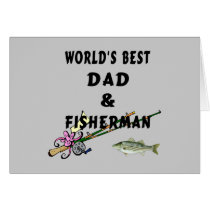 Worlds Best Fishing Dad Greeting Card