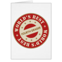 Worlds Best Fourth Grader Cards