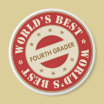 Worlds Best Fourth Grader magnets
