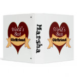 World's Best Girlfriend 3 Ring Binders
