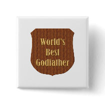 World's Best Godfather Pinback Button