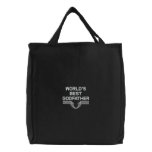 World's Best Godfather Embroidered Bag embroidered bags