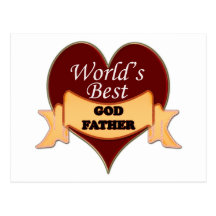 World's Best Godfather Post Card