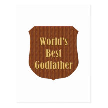 World's Best Godfather Postcard