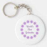 World's Best Godmother (purple) Keychains