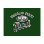 World's Best Golfer & Dad postcards