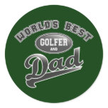 World's Best Golfer & Dad stickers
