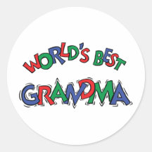 World's Best Grandma Round Sticker