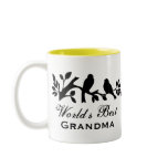 World's Best Grandma sparrows silhouette branch Mug