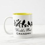 World's Best Grandma sparrows silhouette love bird mugs