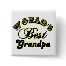 World's Best Grandpa Gifts and Apparel Pinback Button