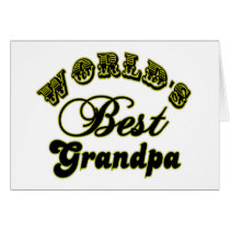 World's Best Grandpa Gifts and Apparel Greeting Cards