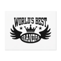 World's Best Grandpa Post Card