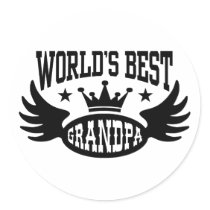 World's Best Grandpa Stickers