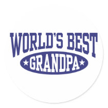 World's Best Grandpa Round Sticker