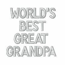 World's Best Great Grandpa Embroidered Hooded Sweatshirt
