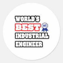 World's Best Industrial Engineer Round Stickers