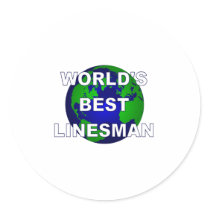 World's Best Linesman Round Sticker