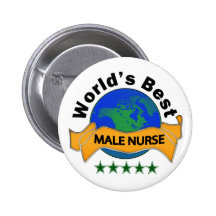 World's Best Male Nurse Buttons