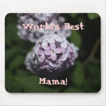 World's Best Mama Lilac Flowers Mousepad