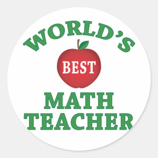 World's Best Math Teacher Round Stickers