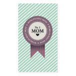 WORLDS BEST MOM BADGE PURPLE BUSINESS CARD TEMPLATES