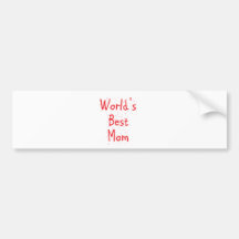 World's Best Mom Bumper Sticker