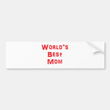 World's Best Mom Bumper Sticker