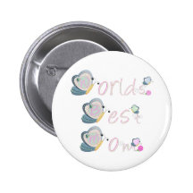 World's Best Mom (butterfly) Buttons
