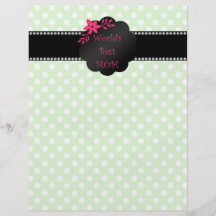 World's best mom green polka dots custom flyer