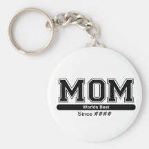 Worlds Best Mom Mothers Day Keychain