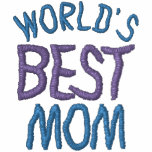 World's Best Mom Mother's Day Ladies Polo Shirt embroidered shirts