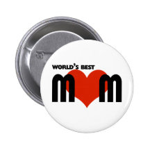 Worlds Best Mom Pinback Button