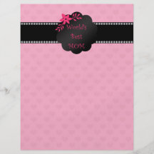 World's best mom pink hearts full color flyer