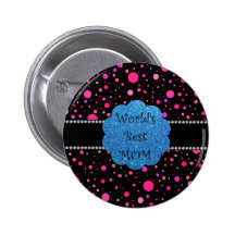 World's best mom pink polka dots