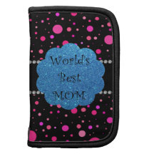 World's best mom pink polka dots organizers