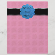 World's best mom pink roses full colour flyer