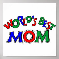 Worlds Best Mom Portfolio 11x11 Poster