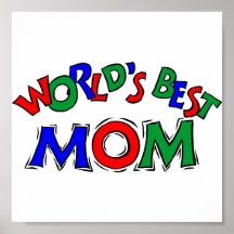 Worlds Best Mom Portfolio 11x11 Poster