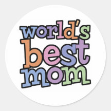 Worlds Best Mom T-Shirts & Gifts Round Sticker