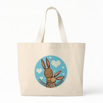 Worlds best Moum Bunny Canvas Bags