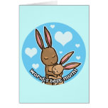 Worlds best Mum Bunny Greeting Cards
