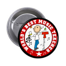 World's Best Music Teacher Buttons