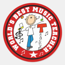 World's Best Music Teacher Stickers