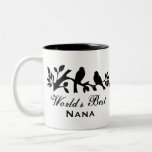 World's Best Nana sparrows silhouette branch Mug