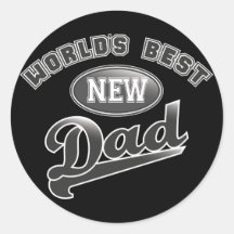 World's Best New Dad Round Sticker