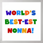 World's Best Nonna Bright Colours T-shirts and Gif Print