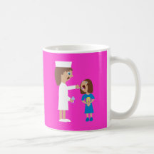 World's Best Nurse Cute Cartoon Nurse & Child Mugs